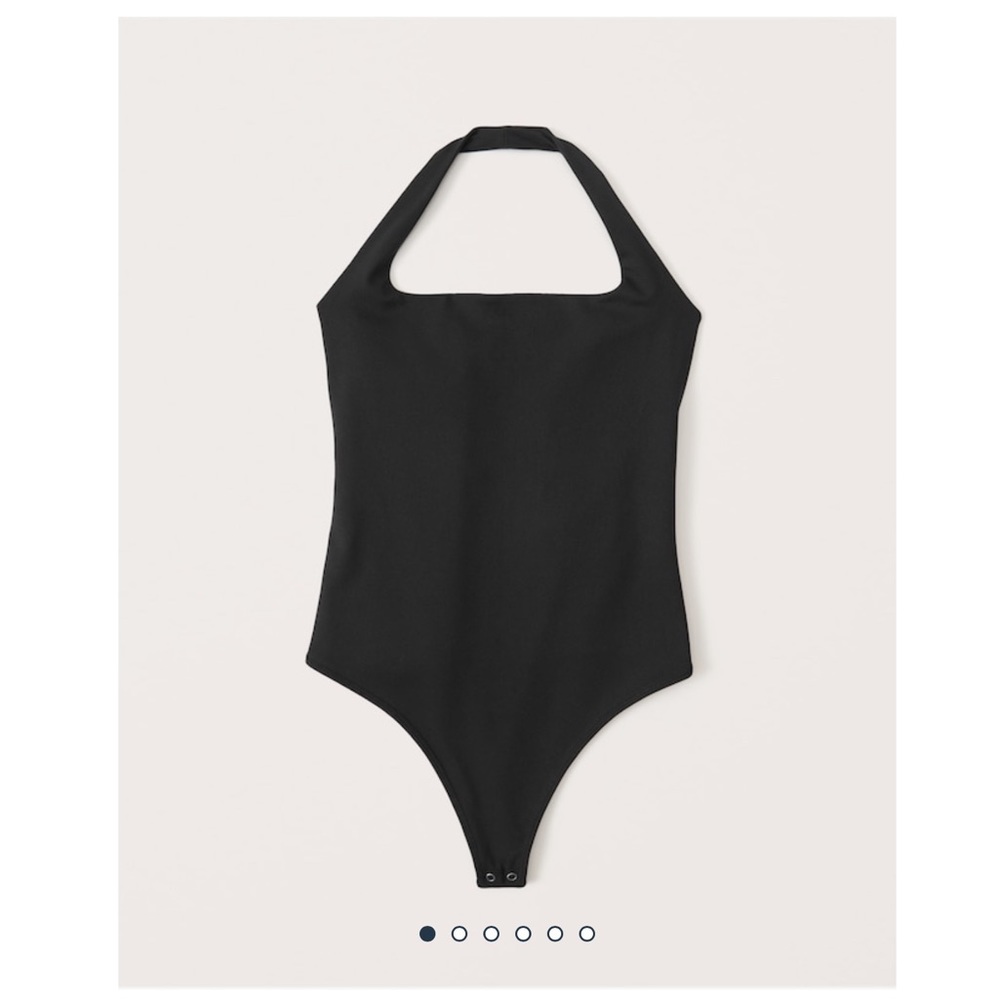 A&F Double-Layered Seamless Fabric Halter Bodysuit